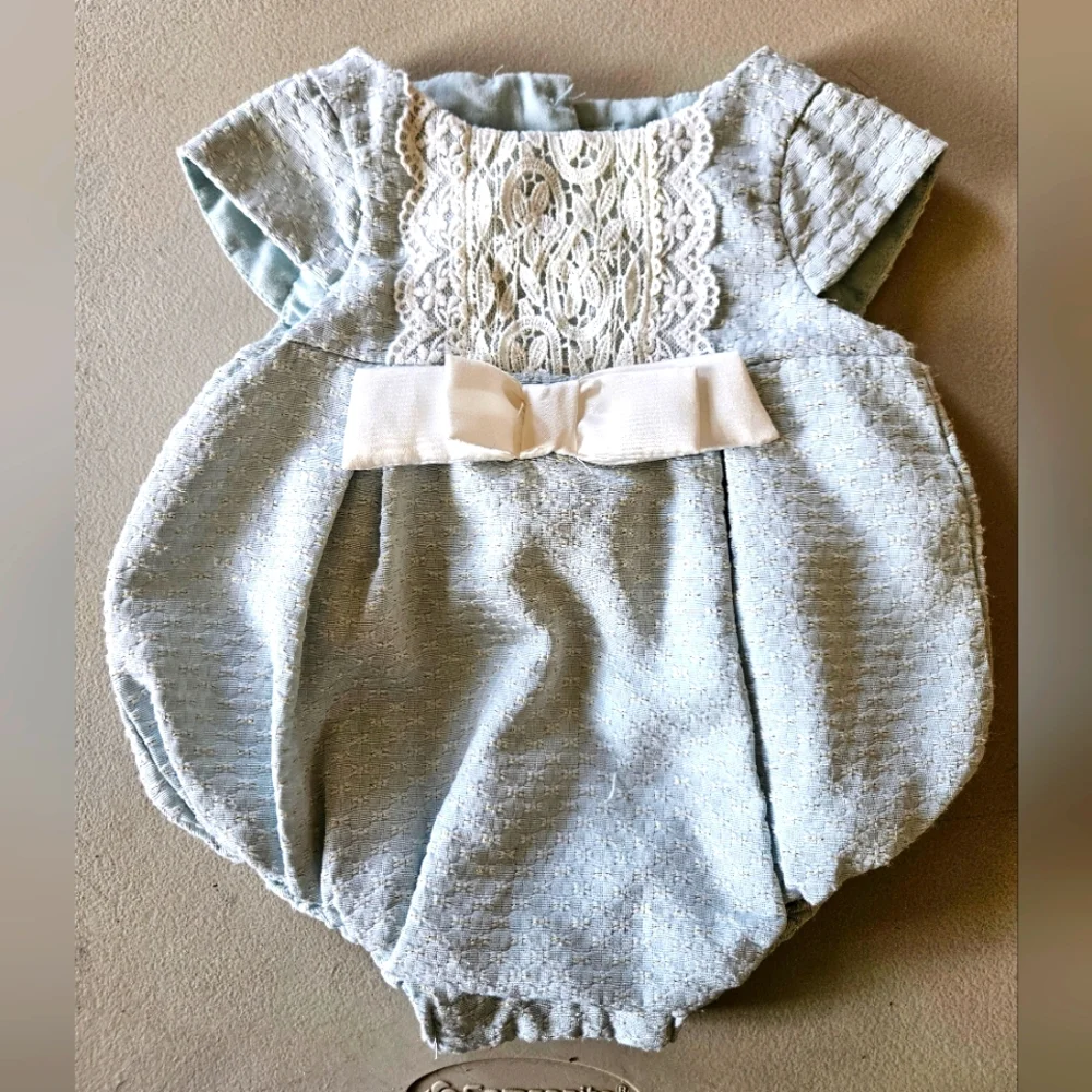 Shabby Chic Baby Girl Romper